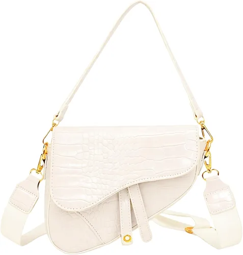 Vista 8 de PURFANREE Bolso de hombro de moda para mujer, bolso de mano para axilas, bolso cruzado Negro