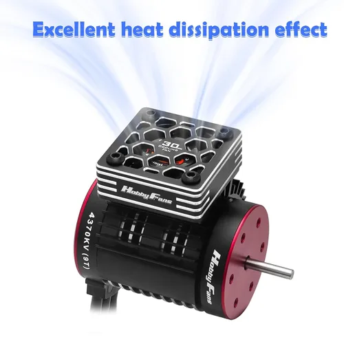 Vista 10 de Disipador de calor de motor RC con ventilador de enfriamiento de 5 V, apto para 540 550 3650 F540 3660 3670 Tamaño sin escobillas Motor Disipador
