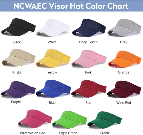 Vista 6 de Sport Sun Visor Hats Adjustable Empty Top Baseball Cap Cotton Ball Caps for Women and Men