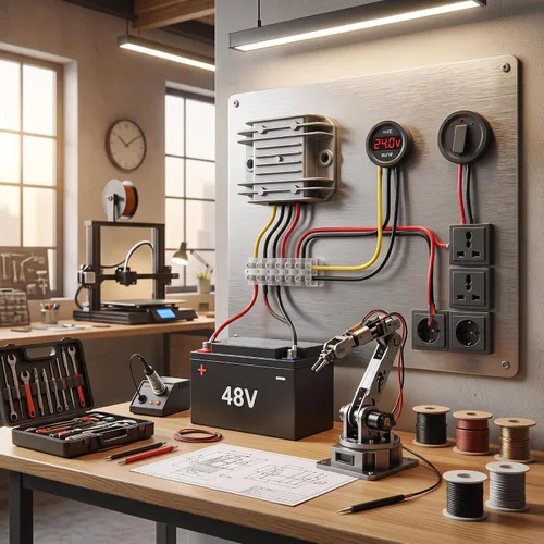 Vista 7 de Convertidor DC-DC 36V/48V a 24V, 5A 120W IP67