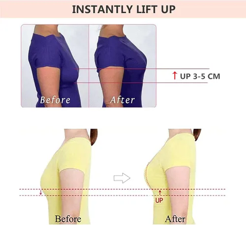 Vista 2 de Sujetador adhesivo invisible sin tirantes, sin espalda, push up pezón cubre pasties para mujeres, L, Color piel (nude)