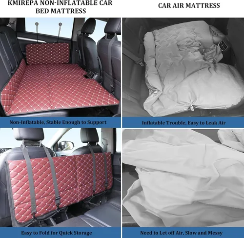 Vista 3 de Colchón de cama de asiento trasero de camión no inflable, camas portátiles para camiones grandes, cama de viaje plegable de doble cara F150/Camiones