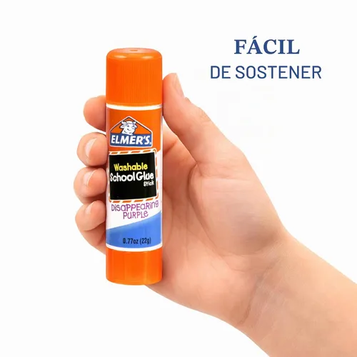Vista 3 de Elmer's - Barras de pegamento escolar morado que desaparece, lavable, 0.78 onzas (22 gramos), 3 unidades - Póster, tablero de visión, suministros