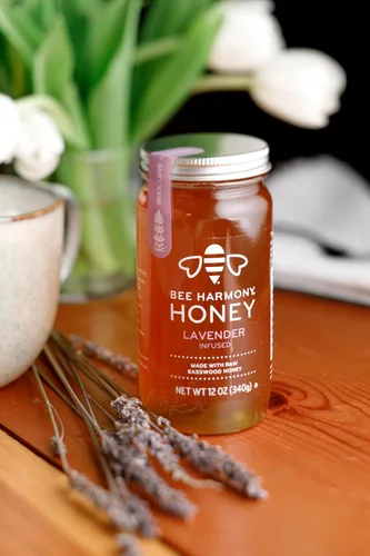 Vista 2 de Bee Harmony Miel con infusión de lavanda, 12 onzas cada una, paquete de 2