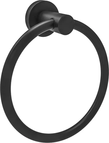Vista 7 de RARXTR Toallero de níquel cepillado, soporte para toallas de mano para baño, cocina, base redondeada moderna, montaje en pared, acero inoxidable