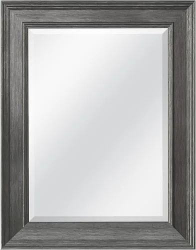 Vista 36 de MCS Simplicity - Espejo de pared grande de 21.5x25.5 pulgadas, espejo negro con detalle biselado, espejo para colgar en pared vertical u horizontal