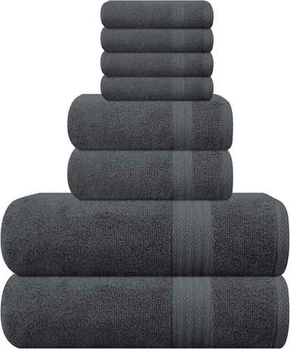 Vista 9 de GLAMBURG Juego de 2 Sábanas de Baño Extra Grandes de Algodón Premium de 700 GSM - 100% Algodón Peinado - 2 Sábanas de Baño 35x70 pulgadas - Calidad