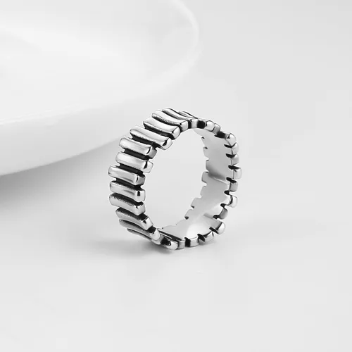 Vista 5 de HZMAN Anillos para hombre, acero inoxidable, irregular, gótico, personalizado, anillo de motociclista