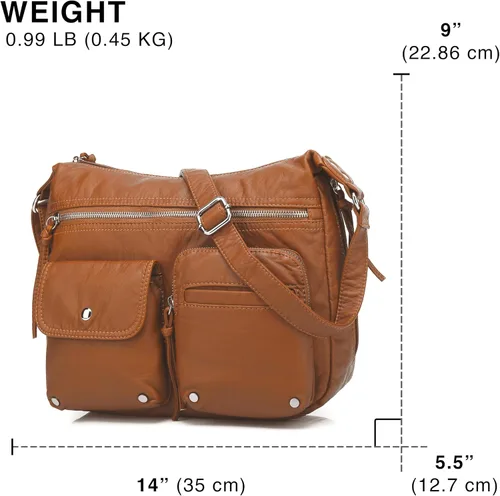 Vista 3 de Scarleton bolsa de hombro con múltiples bolsillos H1407