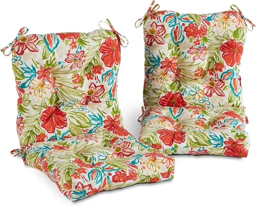 Vista 12 de Greendale Home Fashions Juego de 2 cojines de asiento y respaldo para exteriores, diseño Adobe Stripe 2