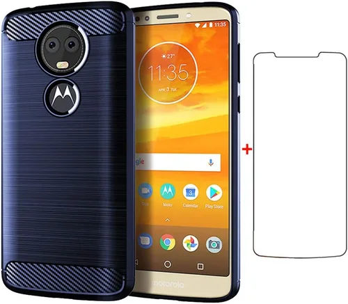 Vista 11 de Asuwish Funda protectora para Moto E5 Plus E 5 Supra con protector de pantalla y accesorios de celda de TPU suave delgada y suave, Motorola E5+ Rojo