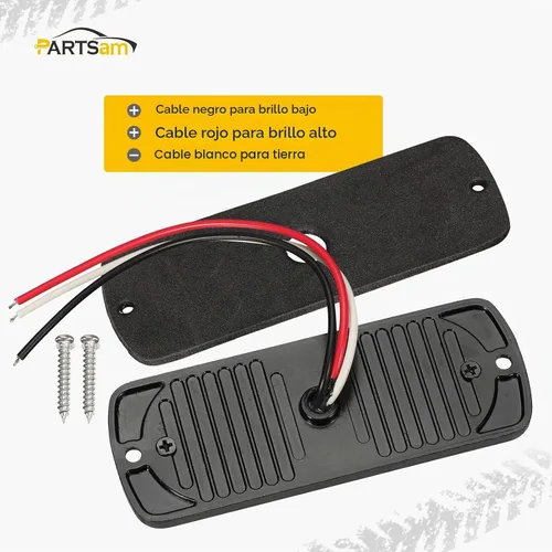 Vista 7 de Partsam 2 piezas de 4.4" de luz de señal de giro lateral de 24 LED color ámbar [Aprobación DOT], IP67 impermeable, lente ámbar, carcasa de aluminio