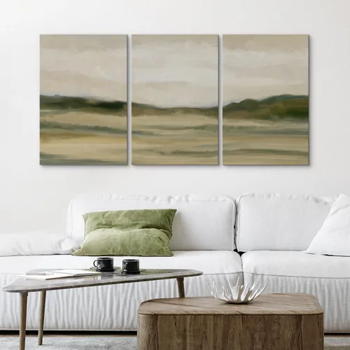 Vista 76 de wall26 Lienzo enmarcado para pared, juego de arte de acuarela pastel, paisaje rural, ilustraciones con formas abstractas, arte moderno, decorativo