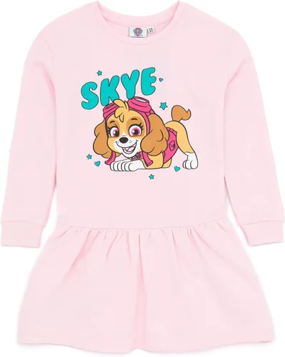Vista 4 de Paw Patrol Conjunto de vestido y leggings para niñas pequeñas Skye Rescue Pup Pink Sweat Jumper Pantalones crema