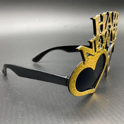 Vista 3 de Soochat Gafas de Año Nuevo Feliz Año Nuevo Corazón Gafas de sol de lujo Brillantina Decorativas Gafas de sol para Nochevieja Fiesta Favor