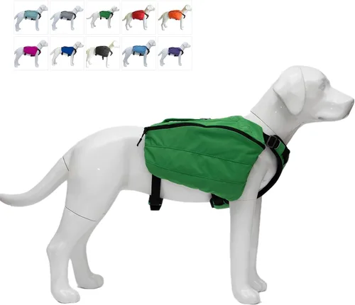 Vista 10 de Mochila multifuncional para perros para senderismo, mochila multifuncional para el día del perro, bolsa de viaje con cremallera, mochila