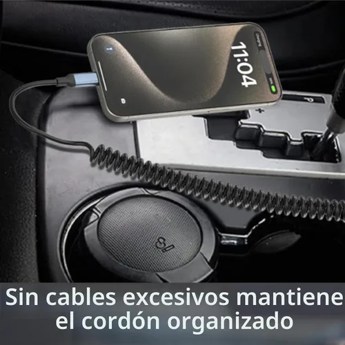 Vista 3 de Cable USB C en espiral, paquete de 2 cables de carga USB C retráctiles para iPhone 15, cable de carga de coche USB tipo C de 3 pies, cable de carga