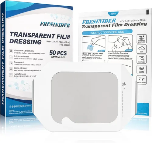 Vista 15 de FRESINIDER Apósito de película transparente de 2.3 x 2.75 pulgadas (paquete de 50) - Pequeños vendajes impermeables para ducha, cubierta