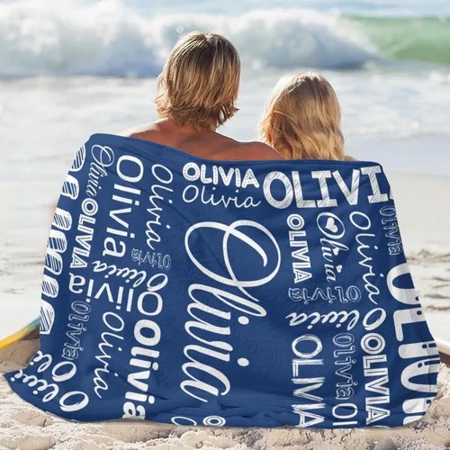 Vista 6 de Dr.TOUGH Mantas personalizadas para niños y adultos, mantas personalizadas con nombre, manta personalizada para niños con nombre, regalos