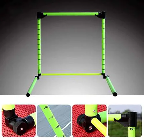 Vista 6 de Escala ajustable Agility obstáculos de entrenamiento de fútbol pista y campo de salto conjunto de barra de salto al aire libre desmontable perros