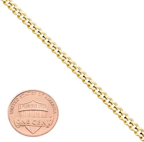 Vista 5 de Miabella Tobillera de cadena de eslabones cubanos de plata de ley 925 sólida de 0.138in con corte de diamante para mujer, fabricada en Italia