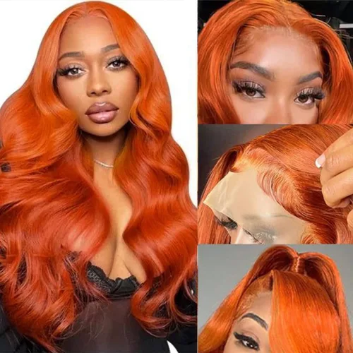 Vista 20 de Pelucas de encaje frontal de 13x4 Highlight Ombre de cabello humano ondulado 4/27 color rubio miel 9A sin pegamento HD encaje frontal transparente