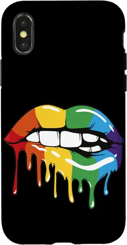 Vista 5 de iPhone 16 LGBT Rainbow Lip Pro Gay Pride Month LGBTQ Case