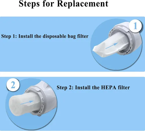 Vista 3 de A-50463 A-50728 Filtro compatible con aspiradoras inalámbricas Makita XLC02RB1W, XLC02ZB, CL070D, CL100D, CL106FD, CL110D, CL140FD, CL141FD