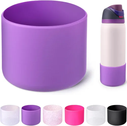 Vista 48 de Funda de Silicona para Botella de Agua Owala de 24oz, Manga Protectora Antideslizante Brillante para Botella de Agua Owala que Protege las Botellas