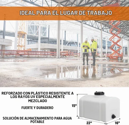 Vista 7 de RomoTech 82123889 Tanque de Agua con Depósito Abovedado de Polietileno, 16 galones, Fabricado en EE.UU., Tanque de Polietileno para Agua y Líquidos