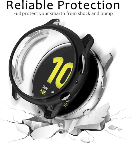 Vista 4 de Amzpas [Paquete de 4] Funda protectora de pantalla compatible con Samsung Galaxy Watch Active 2 de 1.575 pulgadas, cubierta completa de TPU suave