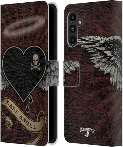Vista 8 de Head Case Designs Officially Licensed Alchemy Gothic Black Romance Wing Leather Wallet Case Compatible with Samsung Galaxy A13 5G (2021)
