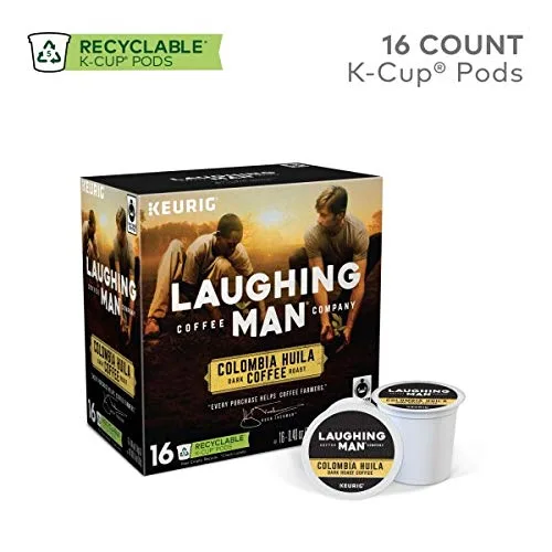 Vista 2 de Laughing Man Colombia Huila tazas de café Keuring K-cups, 96