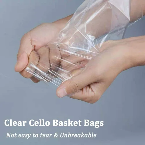Vista 6 de Morepack Bolsas grandes de celofán, 26 x 32 pulgadas, bolsas grandes transparentes para cestas de regalo