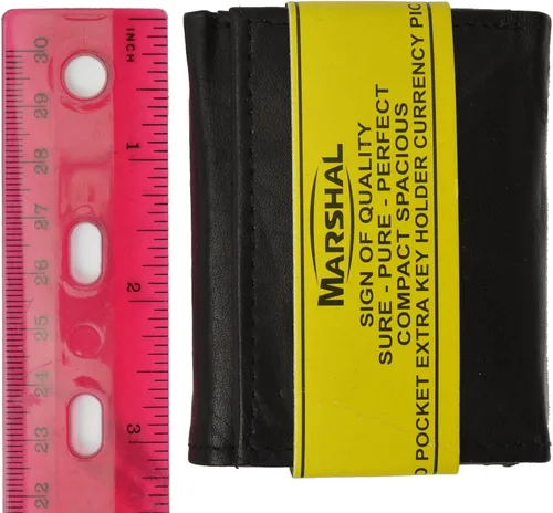 Vista 5 de Cartera de cuero para niños de Marshal Negro