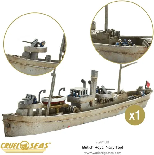 Vista 4 de Cruel Seas Warlord British Royal Fleet 1:300 WWII Naval Militar Wargaming Kit de modelo de plástico 782611001