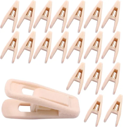 Vista 7 de Hordion ZC202405062817 - 60 clips de terciopelo antideslizantes, clips de fieltro negro para perchas finas de ropa, ZC202405062817