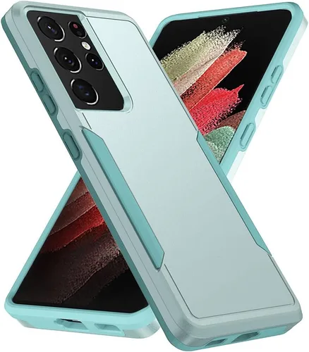 Vista 10 de Funda para Samsung Galaxy S21 (no para S21 Plus y S21 Ultra), resistente, a prueba de golpes, de grado militar, soporte de carga inalámbrica