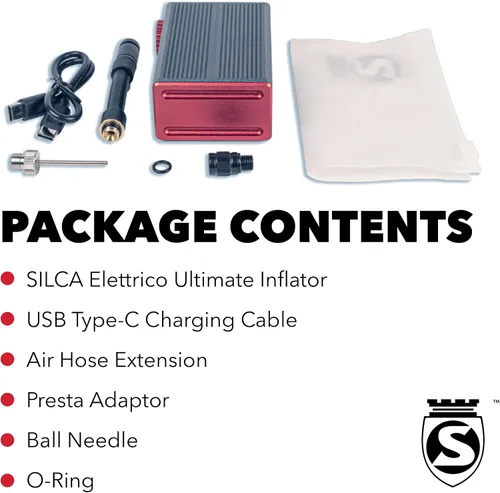Vista 8 de SILCA ELETTRICO - Bomba eléctrica para bicicleta, bomba digital para neumáticos de bicicleta con apagado automático, recargable USB-C, ultraligera