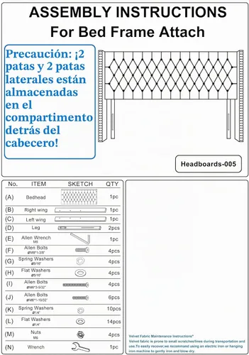 Vista 8 de Furpopup Cabecero Solo Tamaño Queen, Cabecero de Montaje en Pared en Forma de Ala Tamaño Queen para Cama Ajustable con Relleno de Espuma de Alta Gris