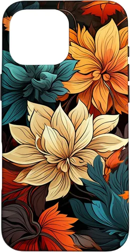Vista 19 de Red and Orange Autumn Colors Fall Leaves Floral Pattern Case for iPhone 17