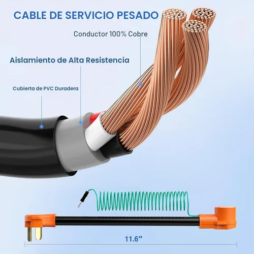 Vista 8 de Nilight Cable adaptador de secadora de 30 amperios a 30 amperios calibre 10 10-30P a 14-30R con cable de tierra