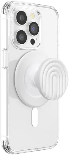 Vista 8 de PopSockets Agarre para teléfono con soporte expandible, agarre adhesivo, color blanco fresco Sujeción segura y cómoda, anticaída, soporte, flor