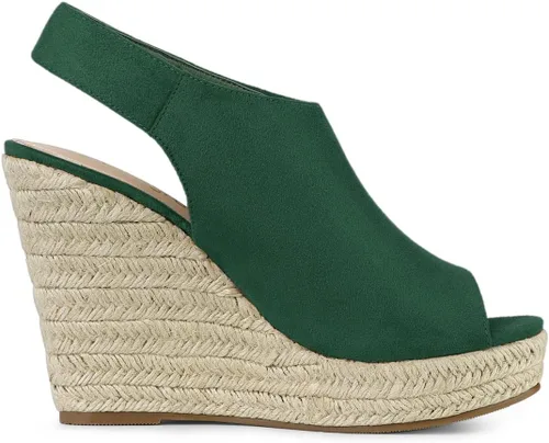Vista 6 de Allegra K Sandalias de cuña con plataforma para mujer