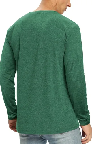 Vista 53 de NITAGUT Camiseta clásica de algodón para hombre con cuello redondo