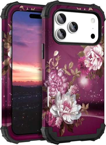 Vista 133 de Hocase Funda para iPhone SE 2022/2020, resistente a prueba de golpes, de plástico duro+goma de silicona, funda protectora híbrida para iPhone SE