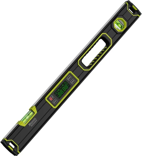 Vista 7 de Mecurate Nivel digital de 10 pulgadas, buscador de ángulo electrónico portátil con pantalla retroiluminada, precisión de ± 0.1°, base magnética, 4