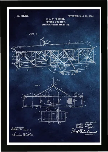 Vista 11 de Arte de pared enmarcado con diseño de cueva de aviones y hombre volador, impresión fotográfica 'Airplanes 1942', decoración del hogar para hombres
