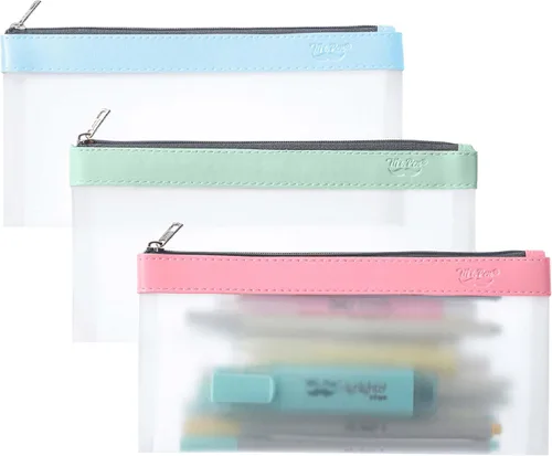 Vista 15 de Mr. Pen - Estuche transparente para lápices, paquete de 3, estuche transparente para lápices, bolsas para lápices