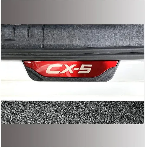 Vista 5 de para Mazda CX-5 CX5 2013-2025 4 piezas de acero inoxidable defensa del umbral de la puerta antiarañazos protector de parachoques puerta cubierta Rojo